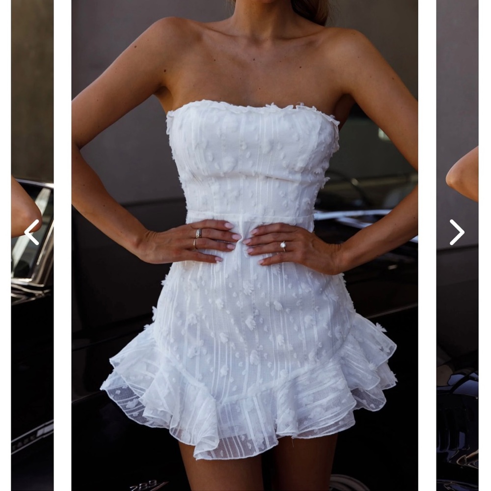 SOLD Selfie Leslie Cece Embellished Bandeau Dress
